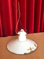 Kellerlampe Stalllampe emailliert vintage