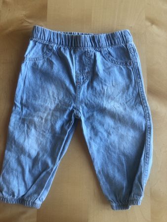 Lässige Jeans Stoffhose, hellblau, Grösse 68, guter Zustan