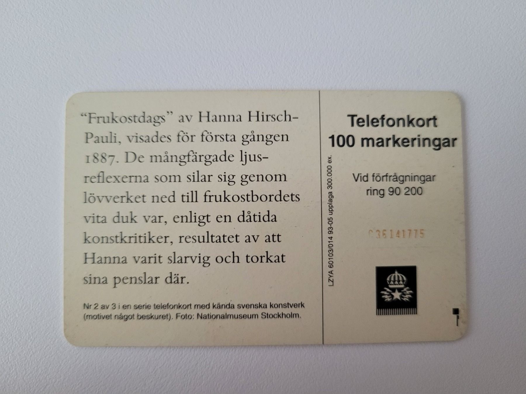 Cartes de téléphone: Telefonkarte Schweden – D'occasion à Inwil par Flower2325 1
