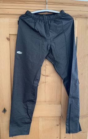Regenhose Löffler Schwarz mit Reissverschluss Grösse S