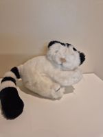 Plüschtier Katze "JAKOB", weiss mit schwarz