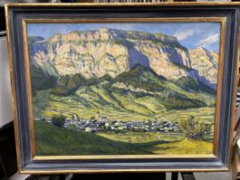 Gemälde A.Storch-Alberti, Berglandschaft .Flims