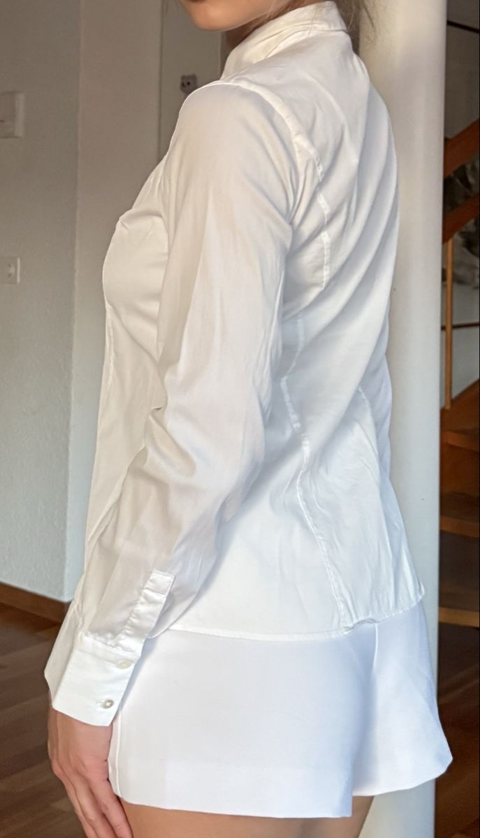 Massimo Dutti Camicette: Massimo Dutti White Long-Sleeve Shirt, Size 38 – Nuovo (secondo la descrizione) da Zürich venduto da eli_t8nw 4