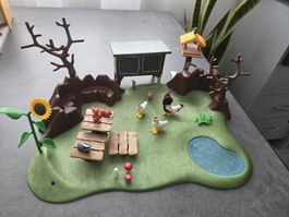 Playmobil Tiere Set mit Hühner, Hasen, Eichhörnchen