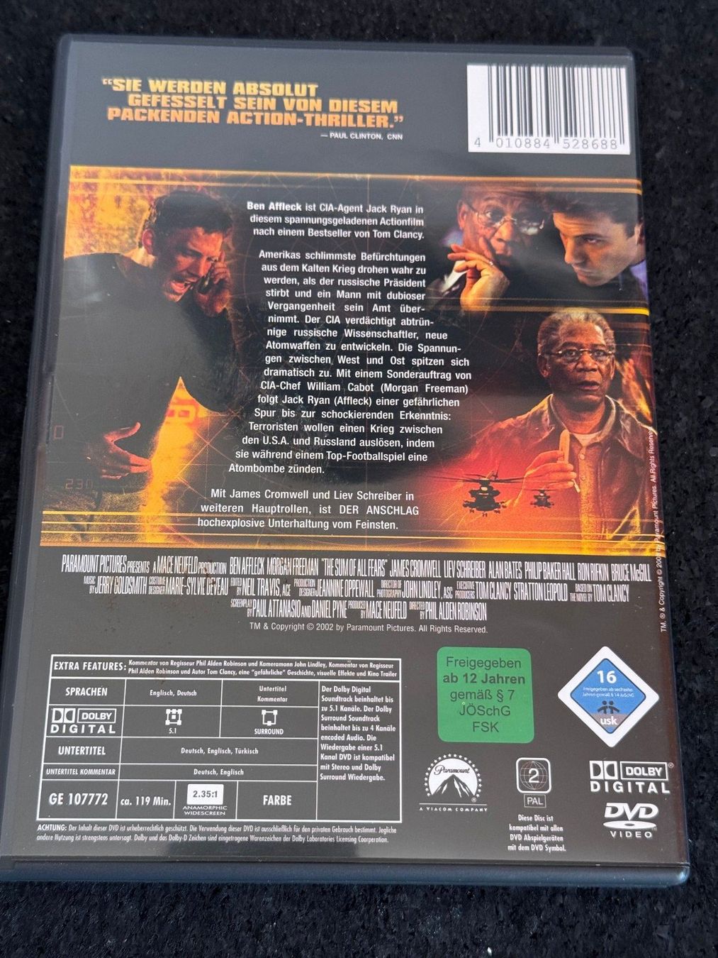 Alle DVDs: Der Anschlag DVD DE/EN inkl. Vollversion PC-Spiel – Gebraucht aus Fribourg von tschjoly 1