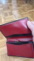 Elegante Vintage Leder Geldbörse, rot/schwarz - Top Zustand!
