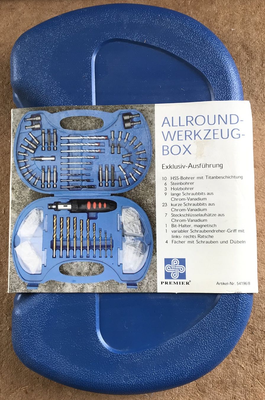 Alle Werkzeuge: ALLROUND-WERKZEUG-BOX ORGIGINALVERPACKT – Neu und originalverpackt aus Ostermundigen von Wyatt-Earp