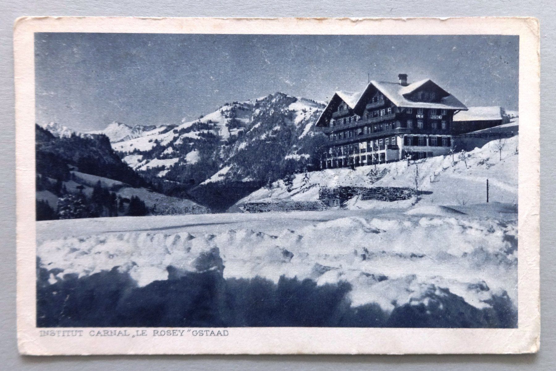 Ansichtskarten: Institut Carnal "Le Rosey" Gstaad – Defekt aus Fétigny von Billy2miny