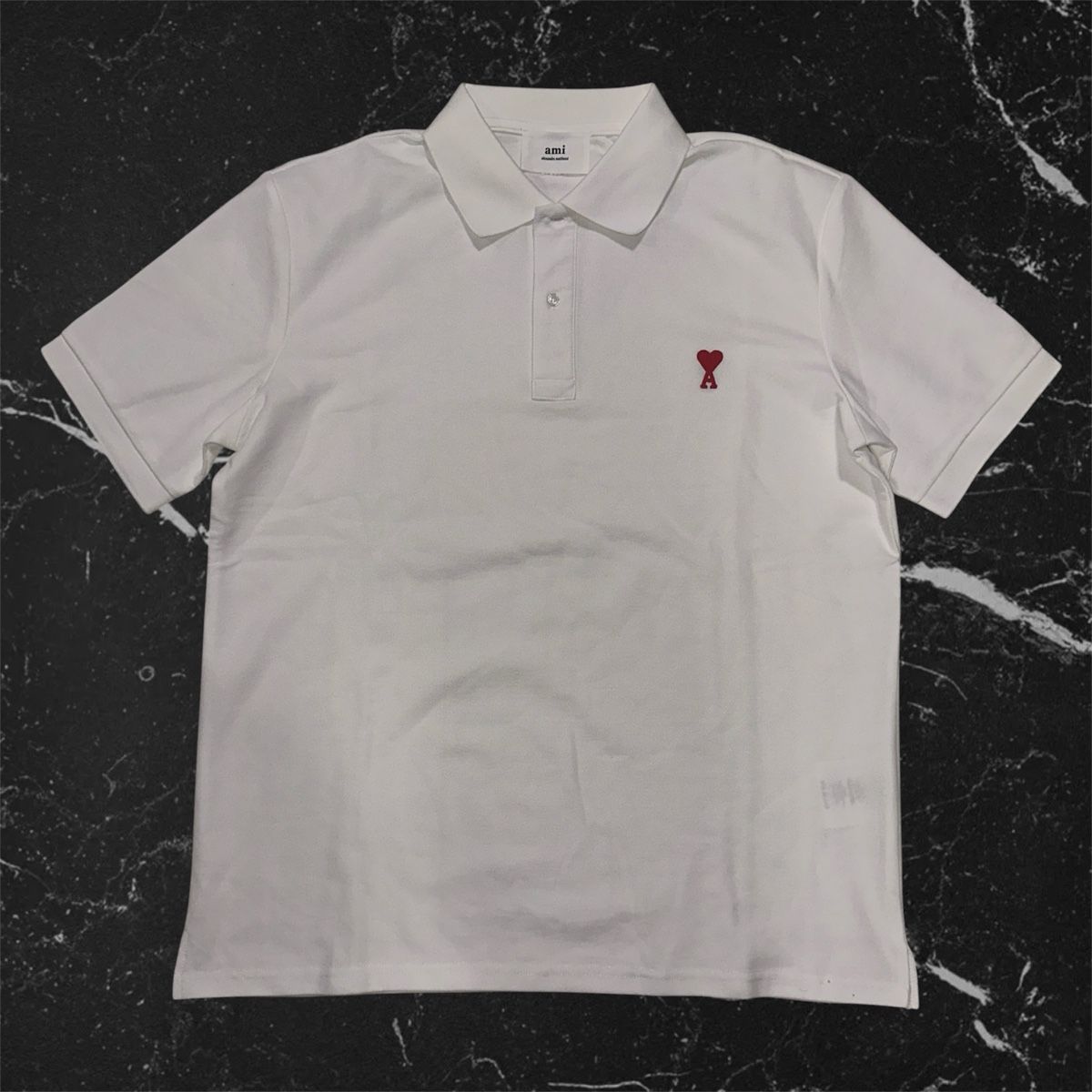 Magliette Polo: AMI Paris Poloshirt Weiss Grösse L – Nuovo (secondo la descrizione) da Frenkendorf venduto da a_1999