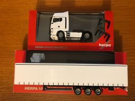 2x Herpa MAN Zugmaschine + Herpa Auflieger
