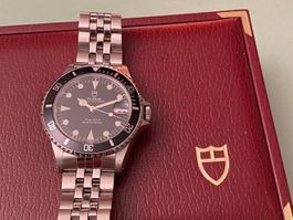 SUBMARINER Tudor mit Oyster Case by Rolex Ref. 75090