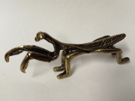 Bronze Skulptur Gottesanbeterin Vintage