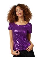 T-Shirt Glitzer Lila S