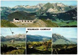 Wildhaus - 4 Bild AK Gamsalp