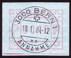 ATM 6/6lllb_ERSTTAG NEUES SYNTHETIK-FARBBAND_18.1.84 BERN 1!