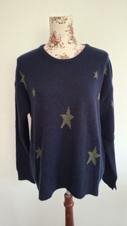 Pullover Paul Kehl dunkelblau Sternmuster Grösse M