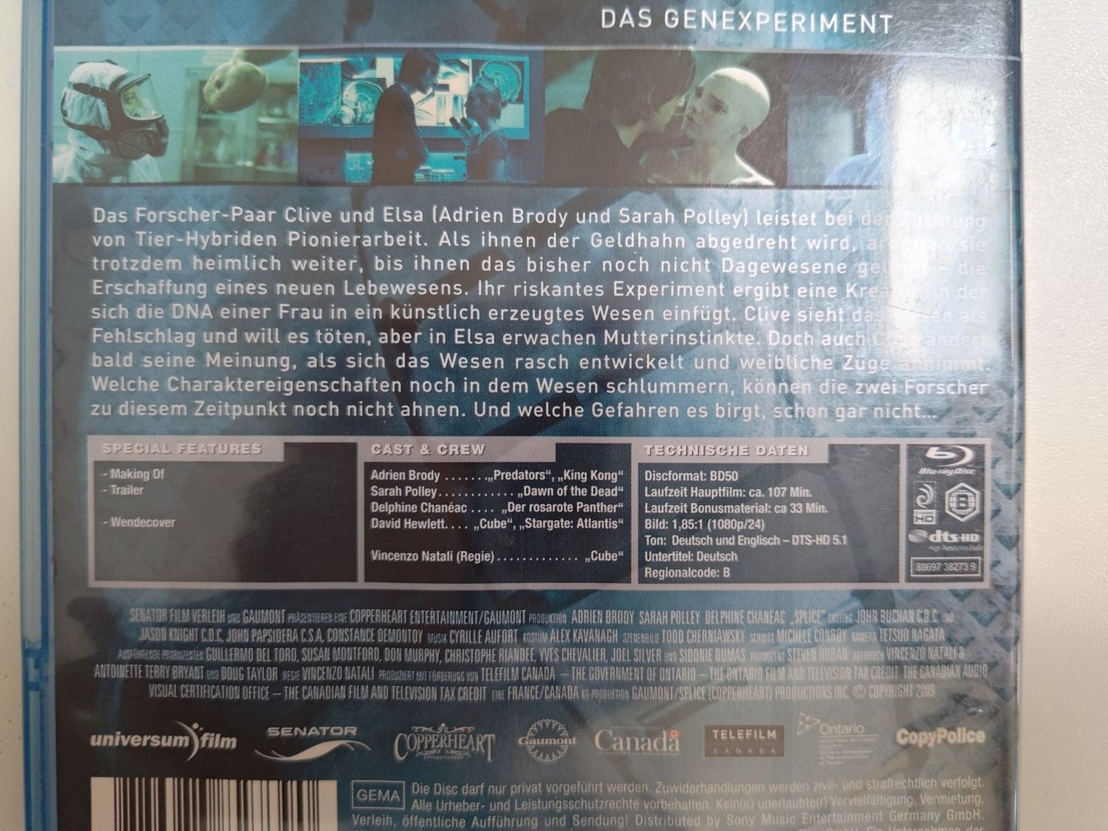 Alle DVDs: Splice – Gebraucht aus Liestal von Kratzilla 3