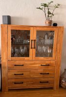 Vitrine und TV-Board aus Eichenholz guter Zustand