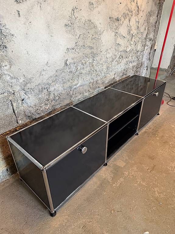 USM Mobili TV: USM Haller Lowboard TV Möbel schwarz – Usato da Schalunen venduto da Schwende2 2