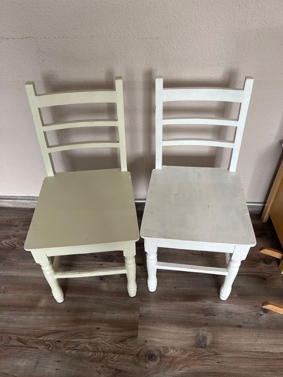 Stühle 4er Set (2 Weisse 2 Beige) Kaufen auf Ricardo