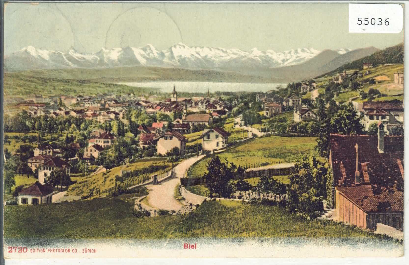 Cartoline postali: Biel-Bienne - Vue generale - Litho – Usato da Ettingen venduto da Kartenplanet
