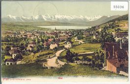 Biel-Bienne - Vue generale - Litho