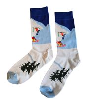 Socken Snowboarder/Skifahrer/Ski/Berge/Tannenbaum/Piste