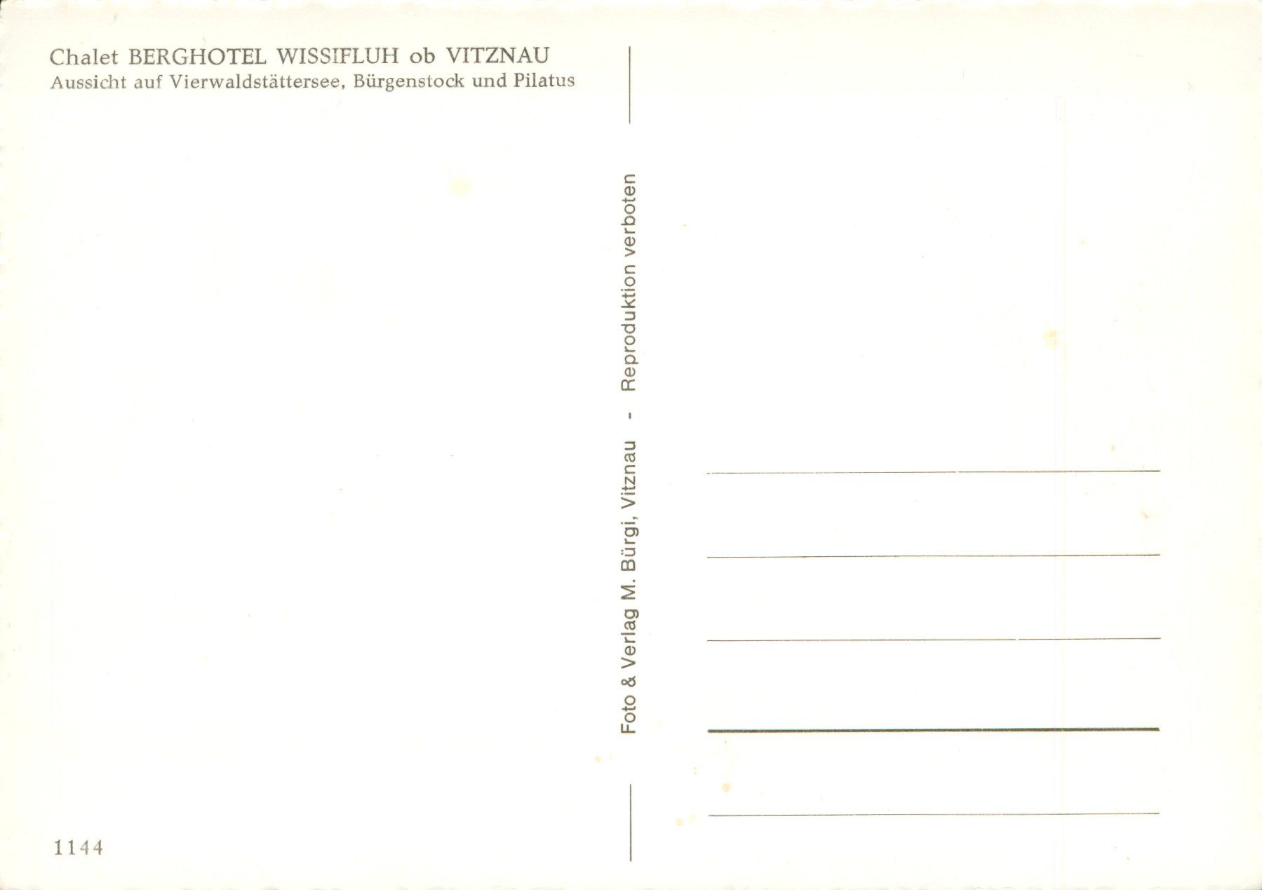 Cartes postales: Alte Ansichtskarten Berghotel Wissifluh ob Vitznau – D'occasion à Erlinsbach par maxblattner 3