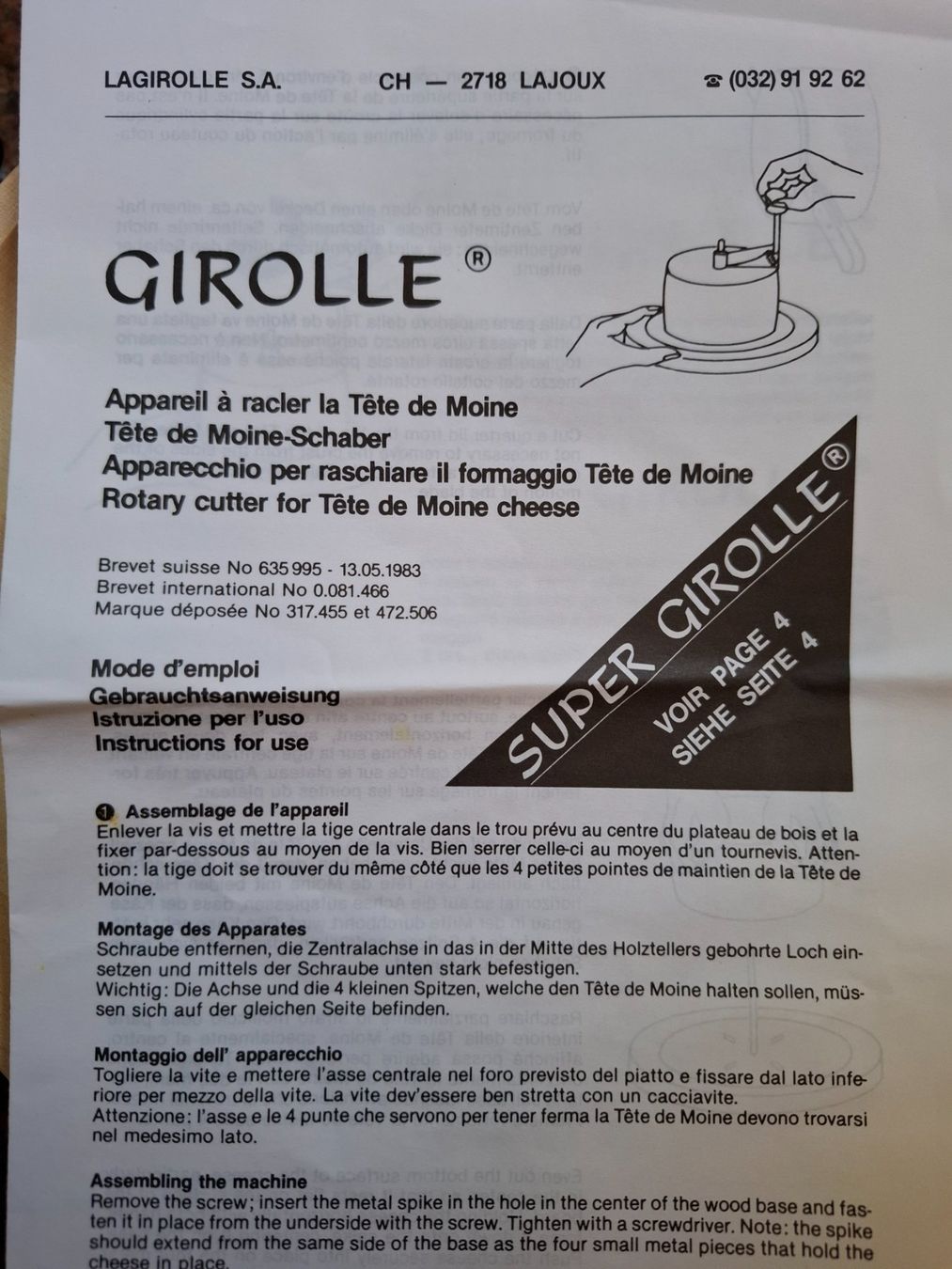 Küchengeräte: Original Girolle von Lajoux Jura – Gebraucht aus Ennetbaden von Rosen1 4