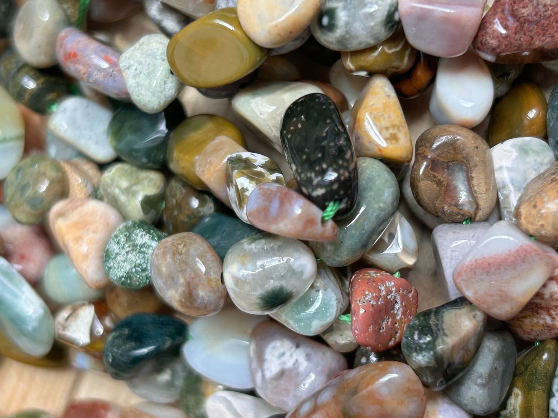 Pietre preziose: Strang echte ocean agate Nuggets / stone 8-10 mm – Nuovo e nell'imballaggio originale da Niederrohrdorf venduto da Ytobi 1