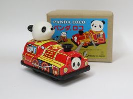 Kleine Blechlokomotive Panda made in Japan zum aufziehen