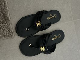 Sandales CHANEL noir femme  39 bon état