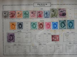 Ägypten Sammlung II auf uralten Vordruckseiten. Siehe Beschr