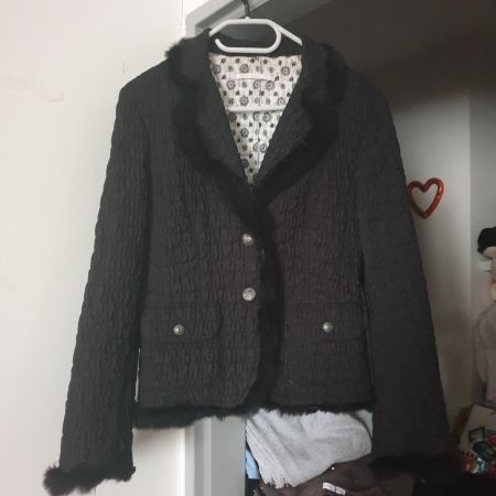 Bottega schöne Jacke mit Pelz Gr. M