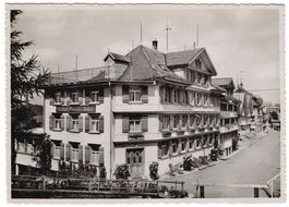 Schwellbrunn, Gasthaus Pension zum Kreuz, gelaufen 1948