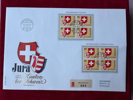 JURA 23ème Canton Suisse - Enveloppe 1er Jour 25.9.1978