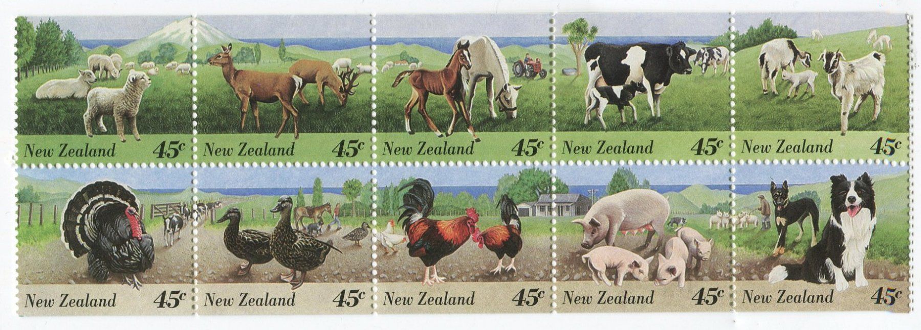 Tutti i francobolli: Briefmarken "Haustiere". Neuseeland. – Nuovo e nell'imballaggio originale da Basel venduto da Butsch5