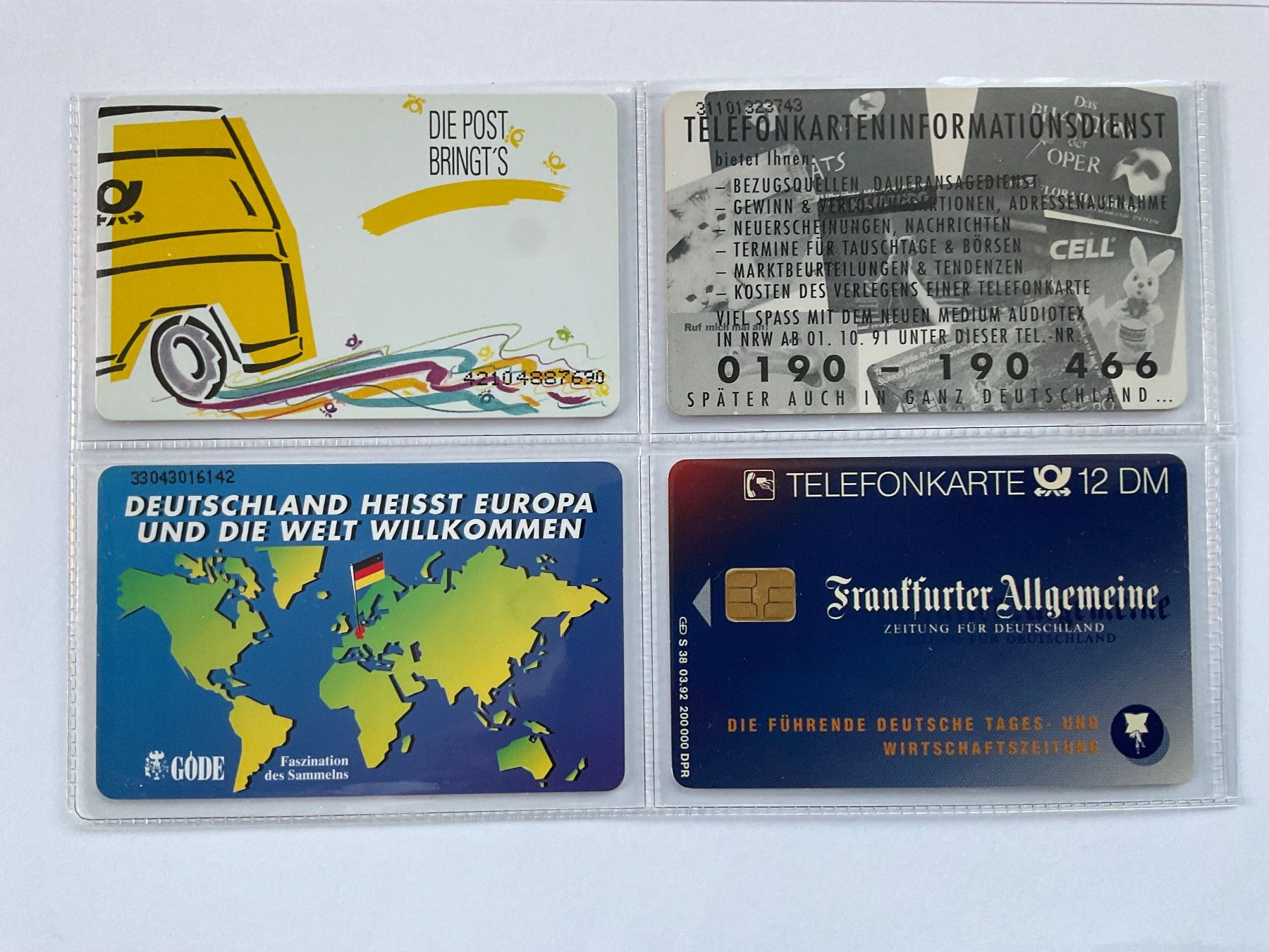 Schede telefoniche: 4 Telefonkarten Deutschland – Usato da Winterthur venduto da Grapp75 1