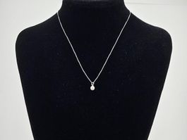 Damenhalskette Silber mit Perlen-Anhänger