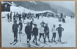 SUPER KARTE Wintersport in Davos um 1910