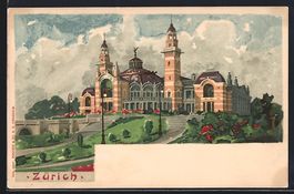 Lithographie Zürich, Blick zur Tonhalle