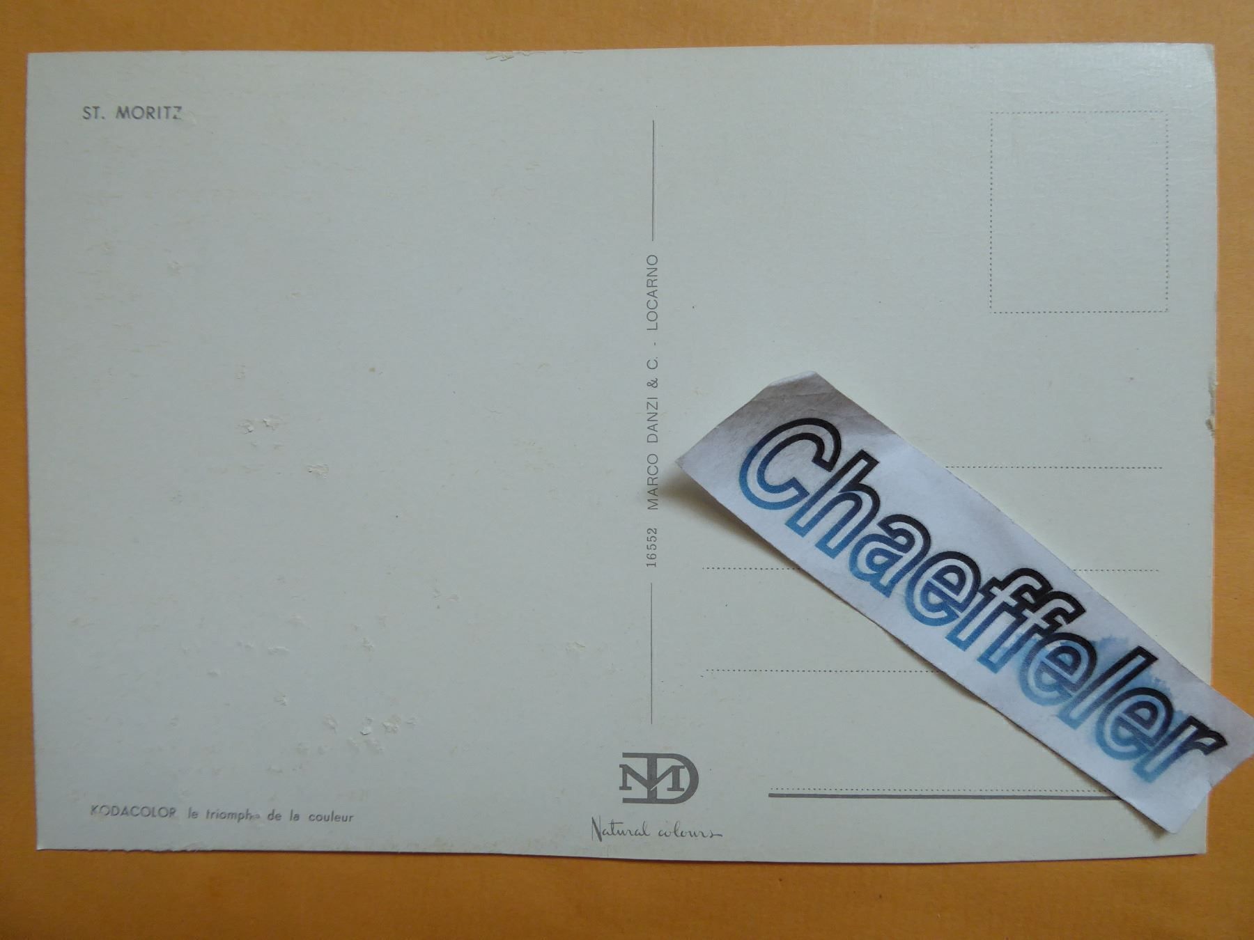 Cartes postales: St. Moritz – Neuf (Voir description) à Zürich par Chaeffeler 1