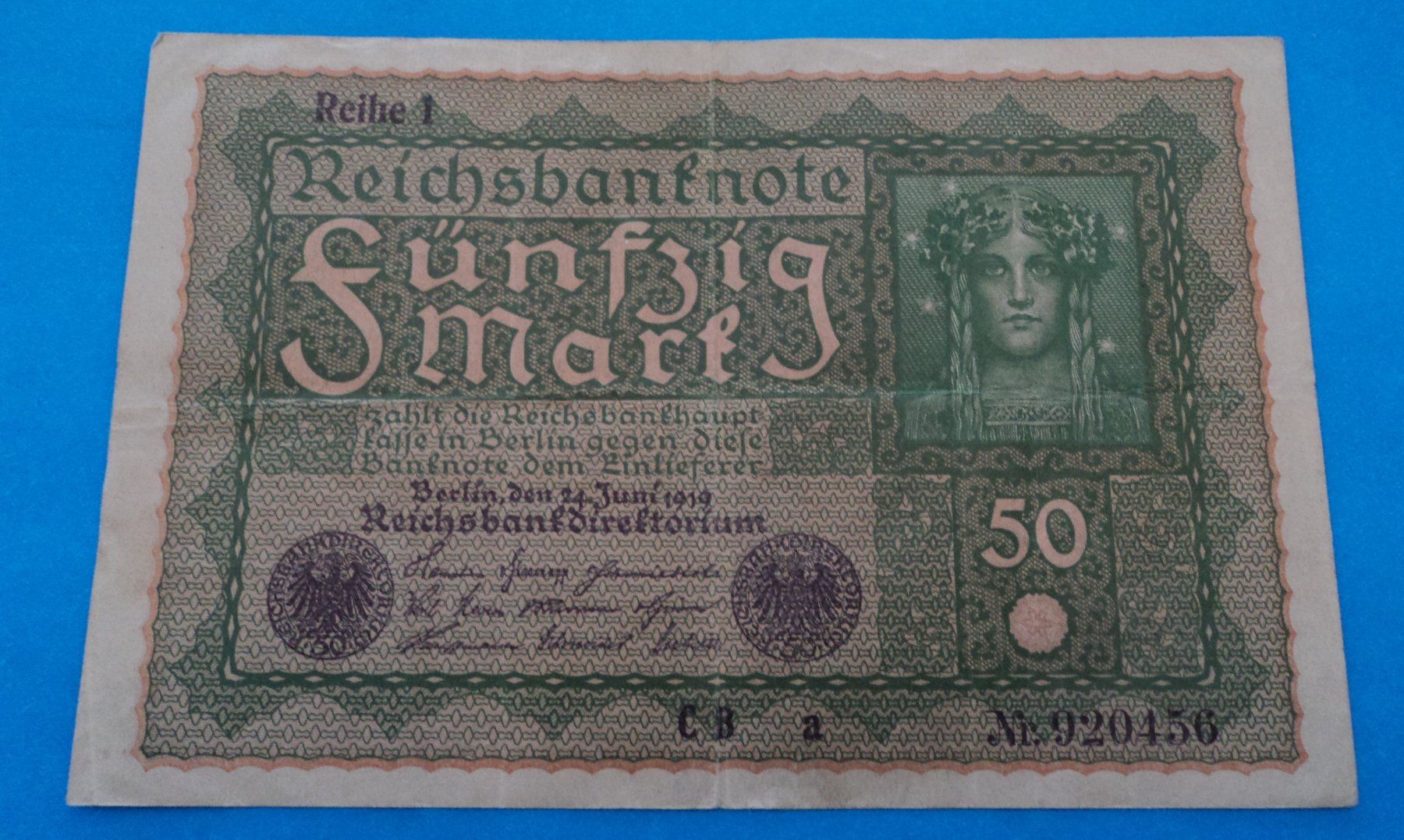 Banconote: Deutschland: 50 Mark 1919, SS – Usato da Basel venduto da maripas17