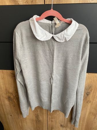 Pull Gris Col Claudine H&M Taille XS