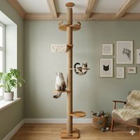 Teleskop Katzenbaum (127–304,8 cm) — Deckenspanner | Massiv