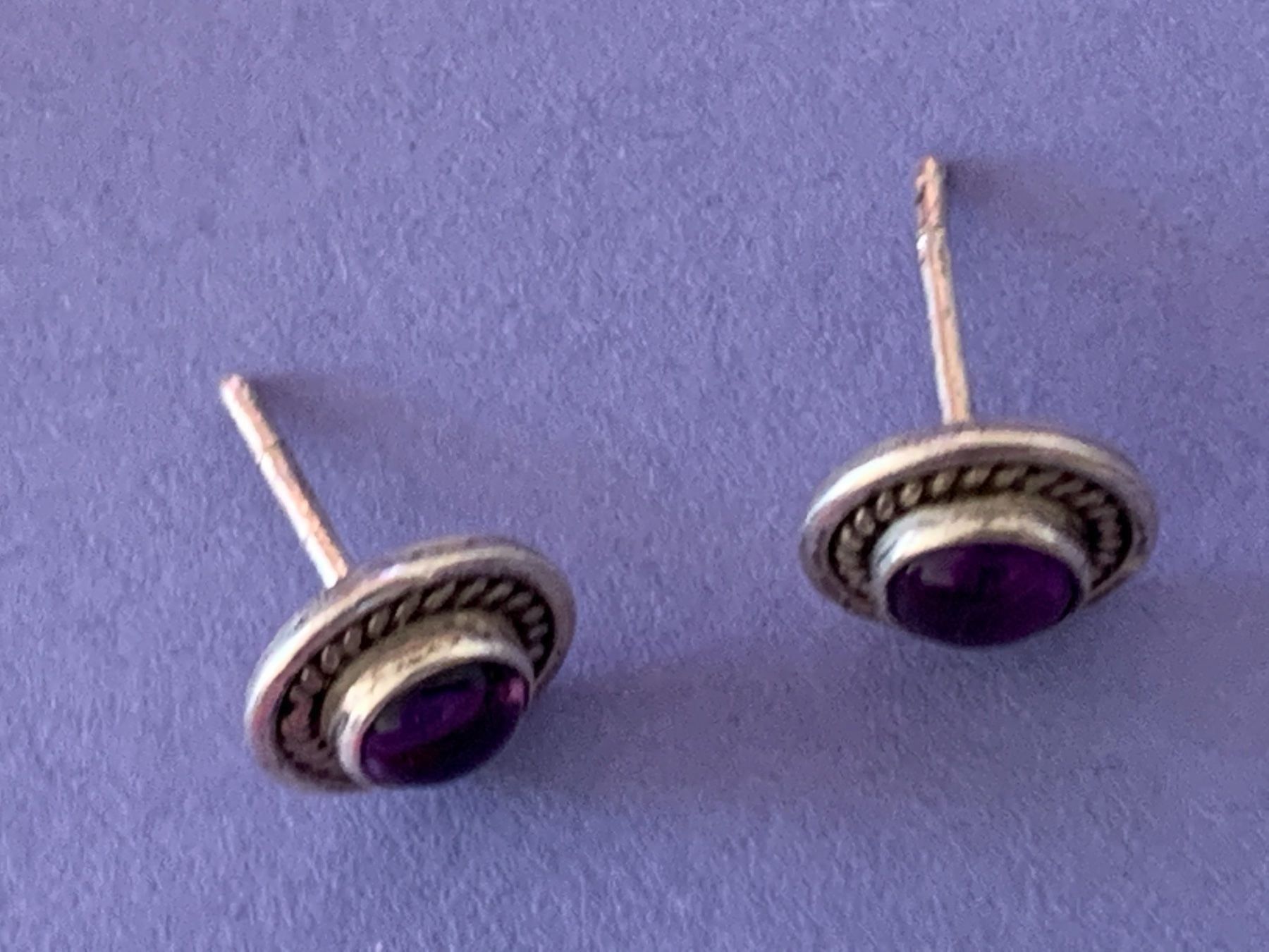 Orecchini pendenti & Orecchini a lobo: Teller ohrstecker violette silber! – Usato da Dittingen venduto da Bijoubelle 5