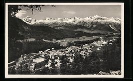 Pontresina, Generalansicht der Stadt im 