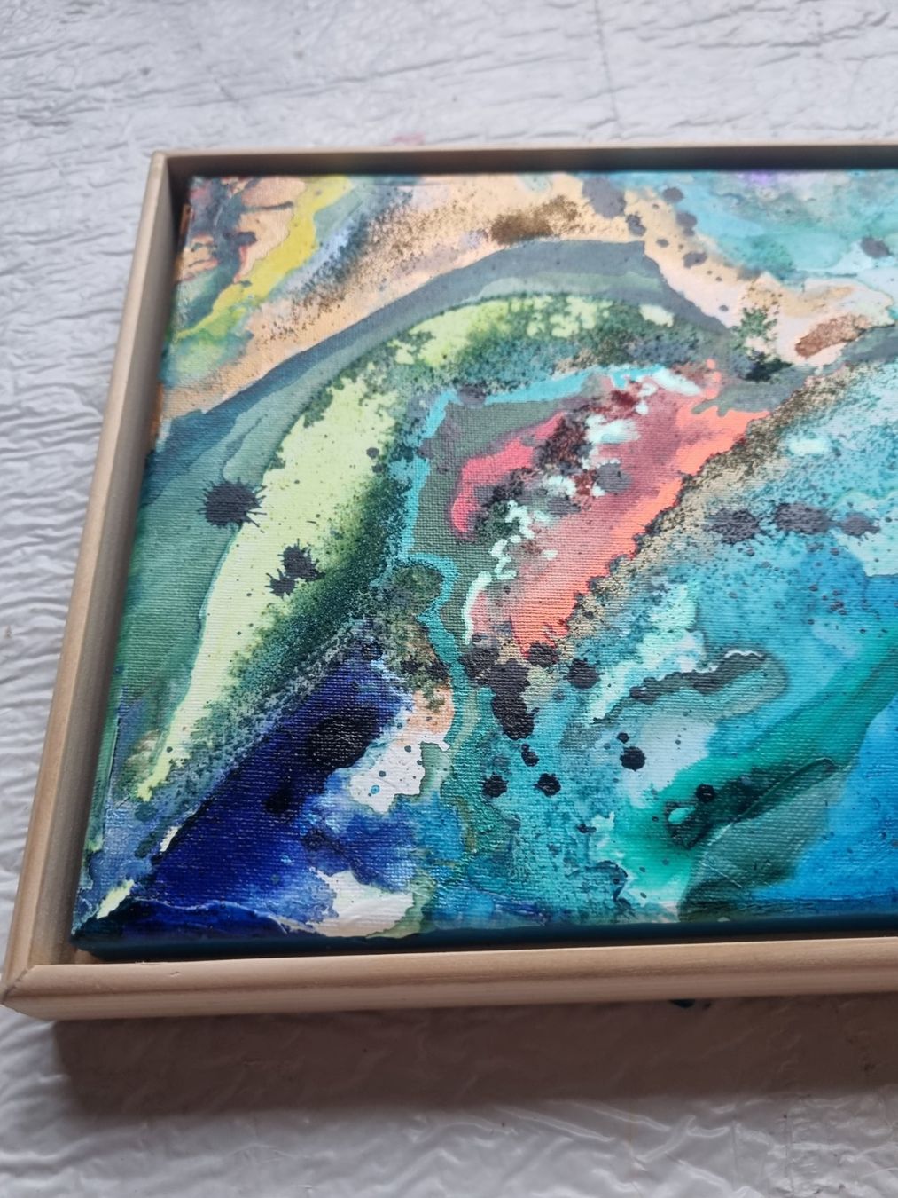 Gemälde: Abstraktes Gemälde auf Leinwand 60x20cm – Neu und originalverpackt aus Walenstadtberg von NC_IDEENwerkstatt 1