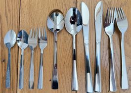 Gastro / Party Besteckset 450 Teile mit Aufbewahrungskisten