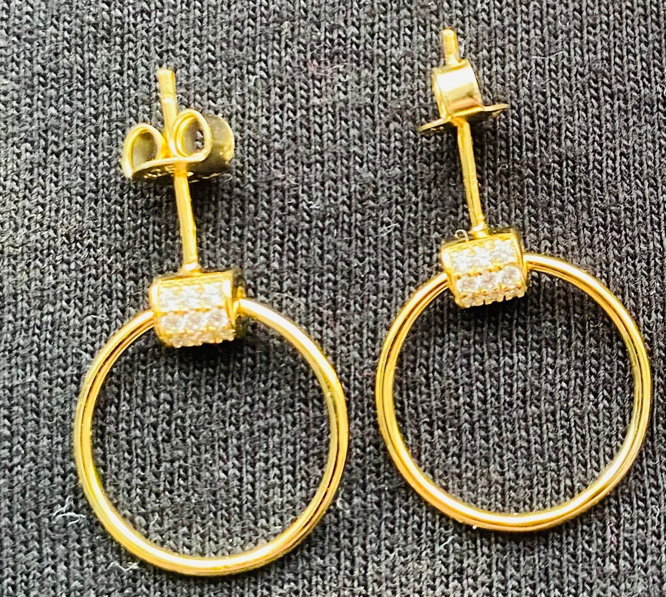 Orecchini pendenti & Orecchini a lobo: Ohrstecker vergoldet, neu – Nuovo e nell'imballaggio originale da Reichenburg venduto da Noxima 1